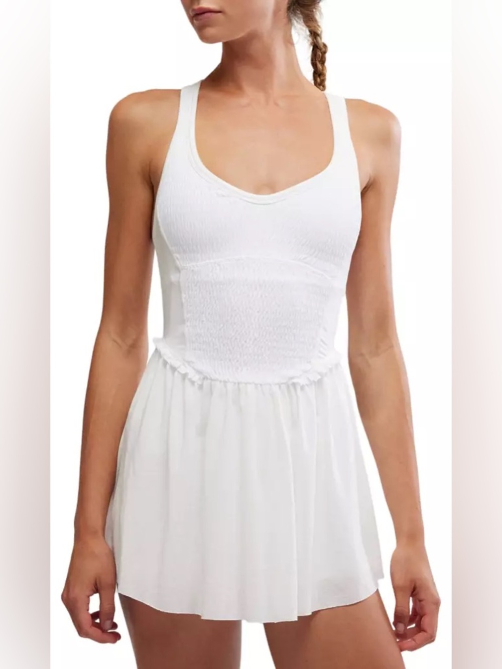 Free People Smokin Hot White Mini Tennis Dress